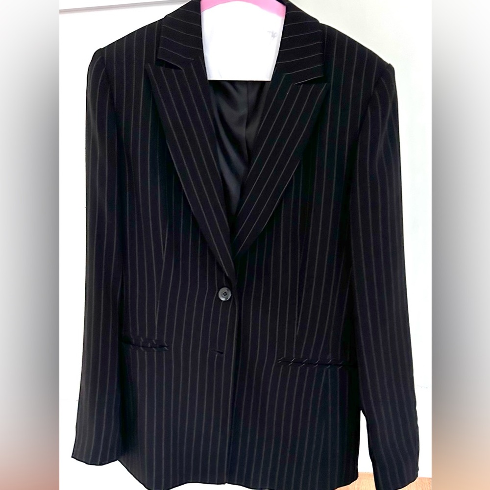 Black Pinstripe Blazer